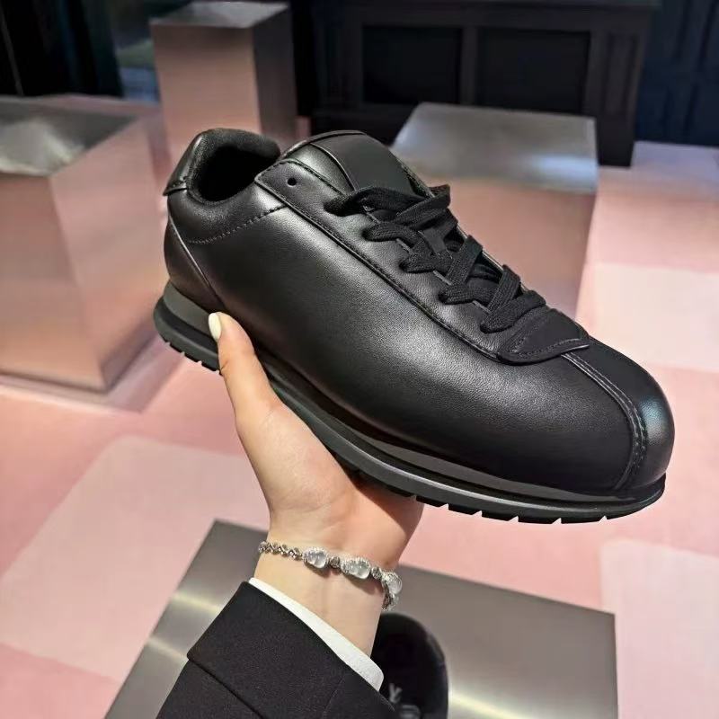 High Version 2025 Bread Shoes Genuine Leather Thick-Soled Forrest Gump Shoes Bullet Shoes Men and Women Same Style Couple Shoes Casual Sports Shoes