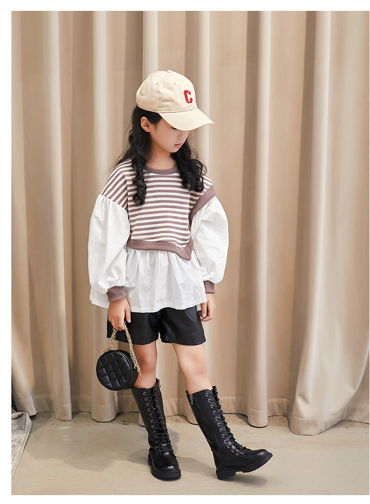 Girls' Boots, No More Than Knee-High, Autumn and Winter High Boots, Catwalk Performance Boots, Kidsren's Fashion Princess High Boots, Simple