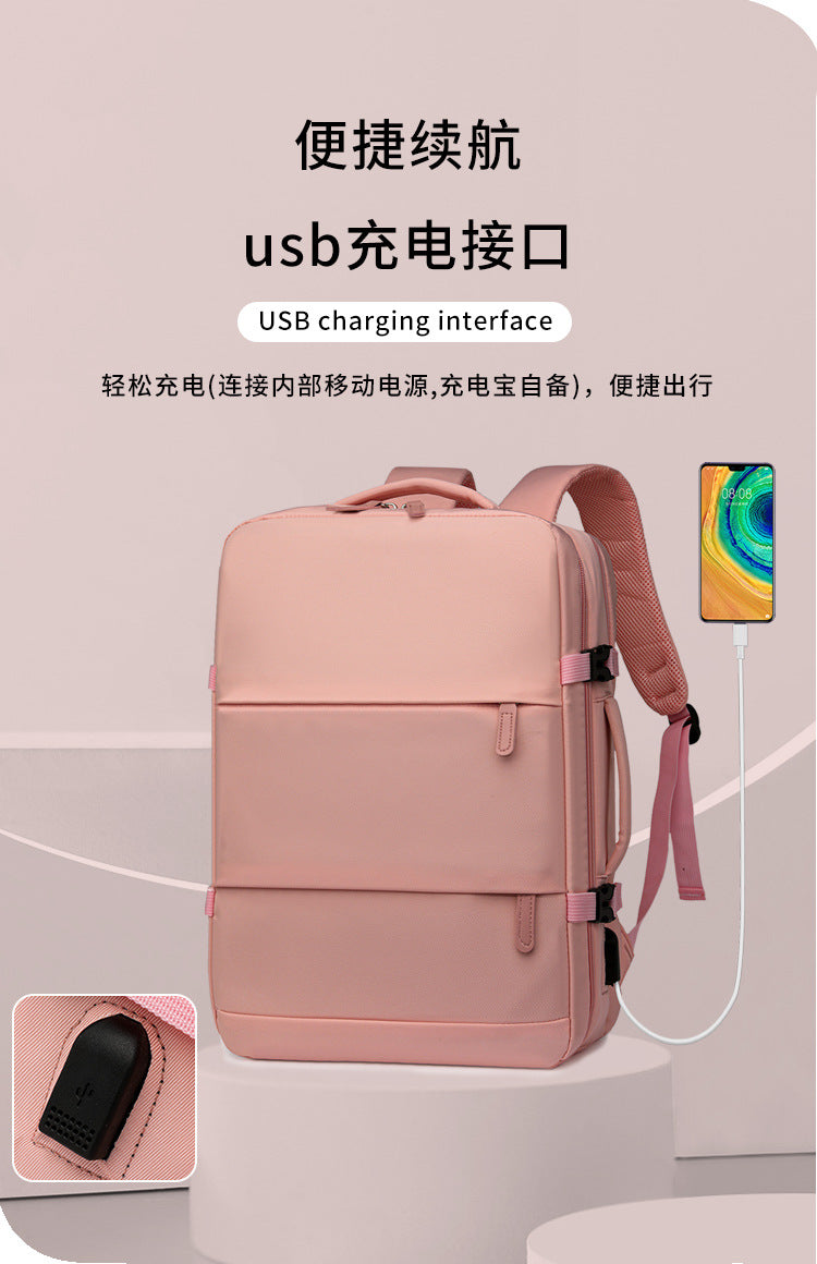 Backpack, Large-Capacity School Bag, College Girl's Computer Bag, Oxford Cloth Backpack, Multi-Functional Backpack