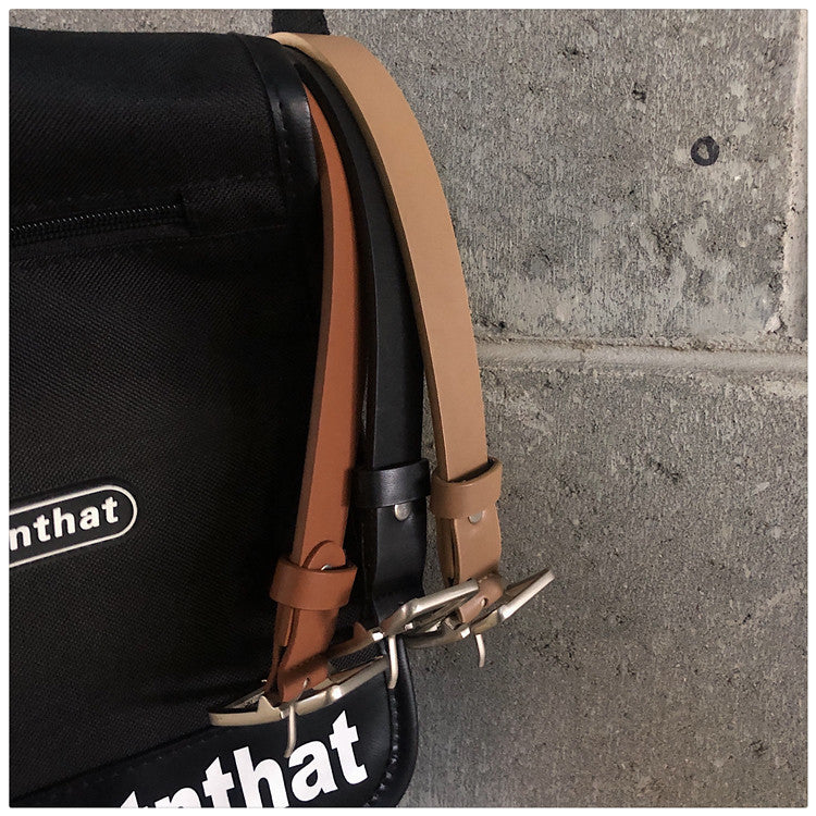 Internet Popular Casual Trousers Thin Belt Men's Korean Style Young Men's PU Leather Small Belt ns Style All-match Belt Decoration