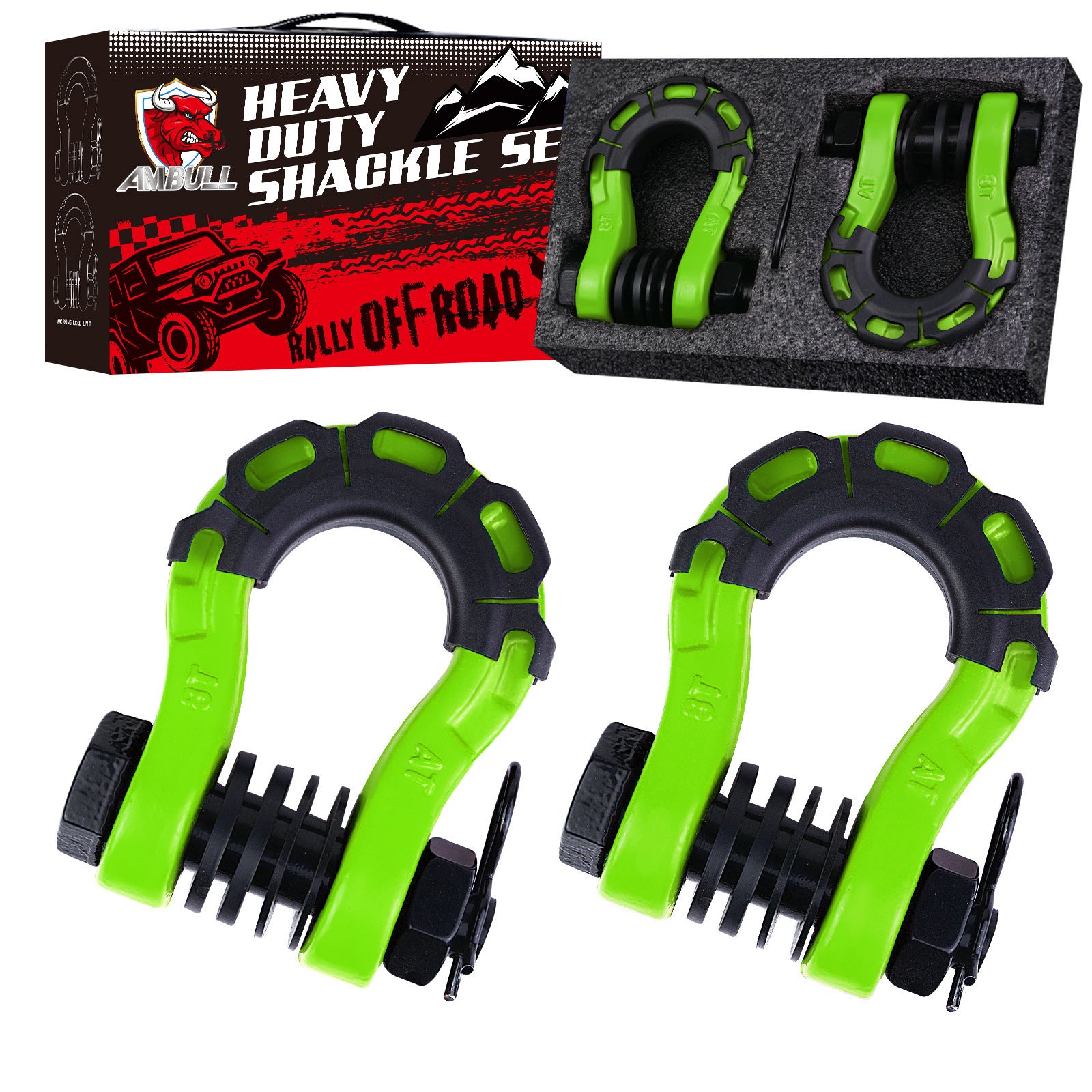 Factory direct cross-border hot-selling modified car accessories off-road vehicle trailer hook large 3/4 bow shackle 8 tons
