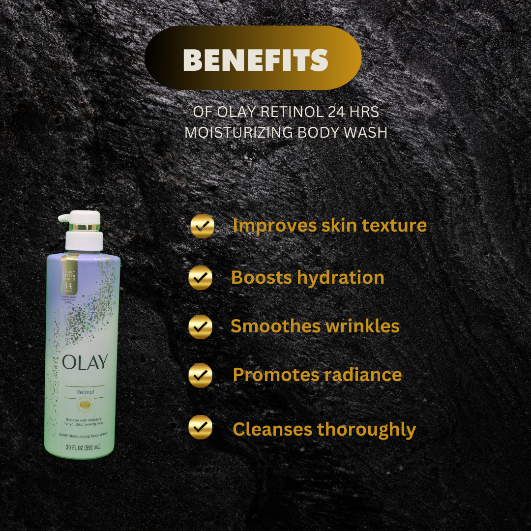 Olay Retinol 24 Hrs Moisturizing Body Wash 20Fl Oz 591Ml - Premium Beauty Product