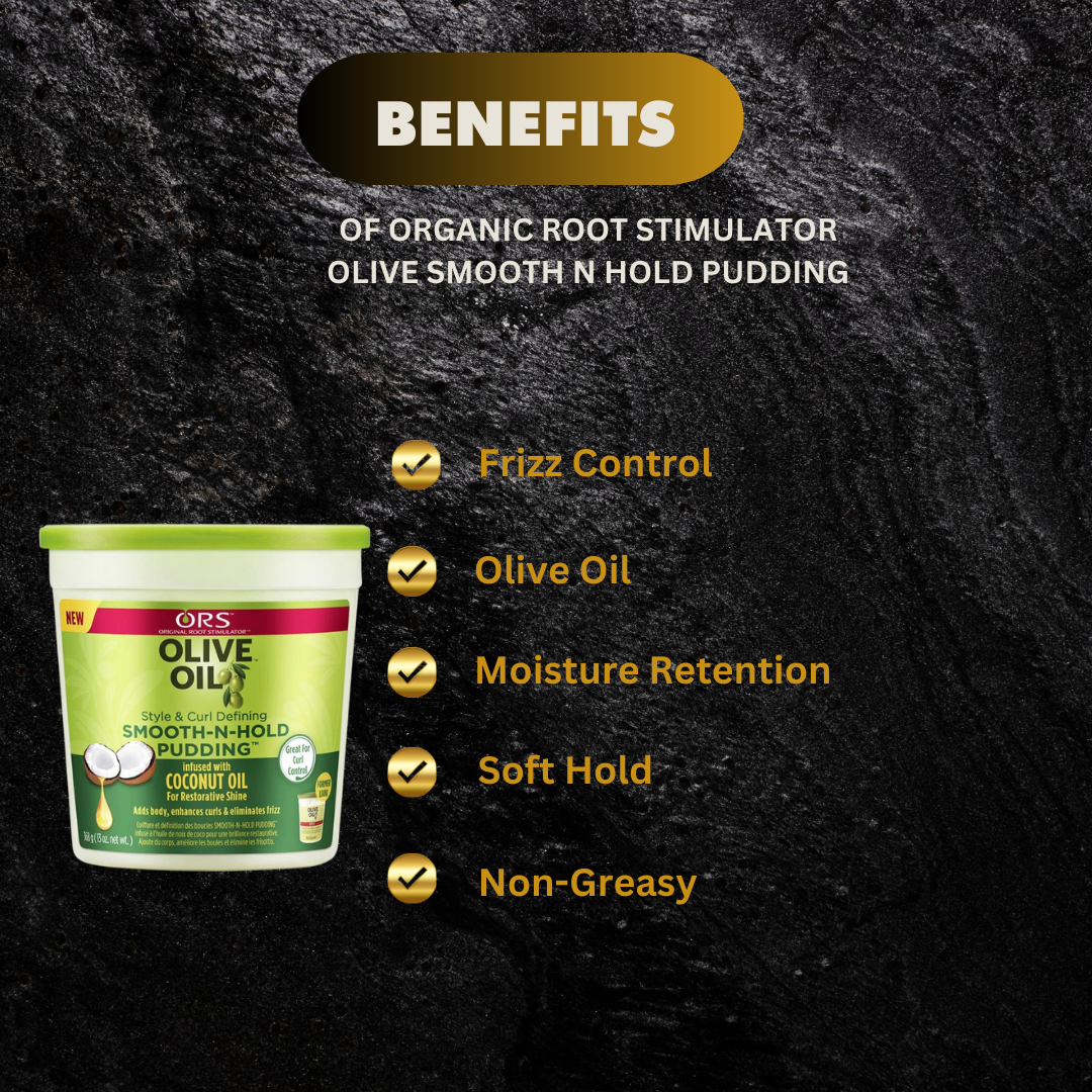Organic Root Stimulator Olive Oil Smooth N Hold Pudding 13Oz - Premium Beauty Product