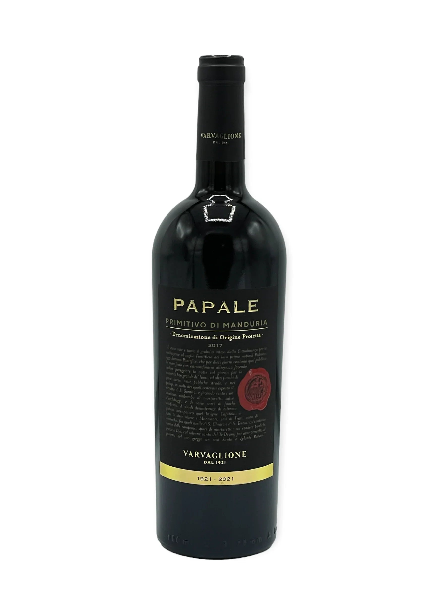 2021 Varvaglione Papale Primitivo di Manduria, Puglia, Italy (750ml)