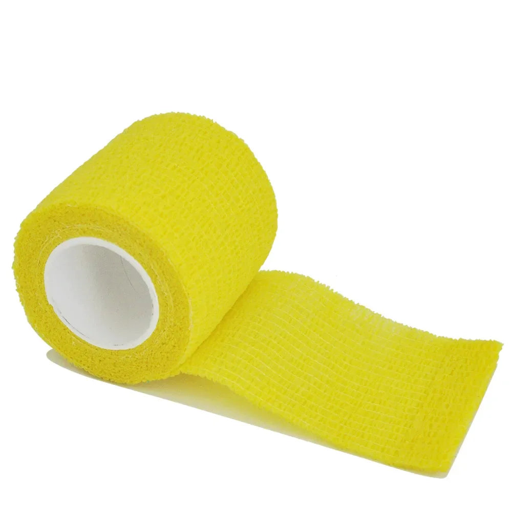 6/10/12pcs First Aid Self Adhesive Cohesive Elasticity Bandages Sports Tape For Wrist Ankle Sprains & Swelling Tattoo Cover
