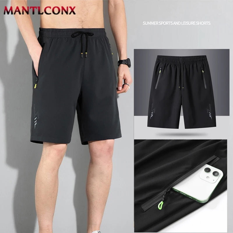 Men's Shorts Summer Football Soccer Sports Short Pants Breathable Drawstring Quick Dry Running Sports Shorts Men Jogging Bottom