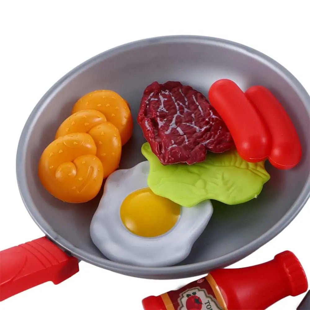 Cookware Pot Pan Toy Children Kitchen Toy Children Pretend Play Kitchen Miniature Kitchen Play Kitchen Toy Set Simulation Food