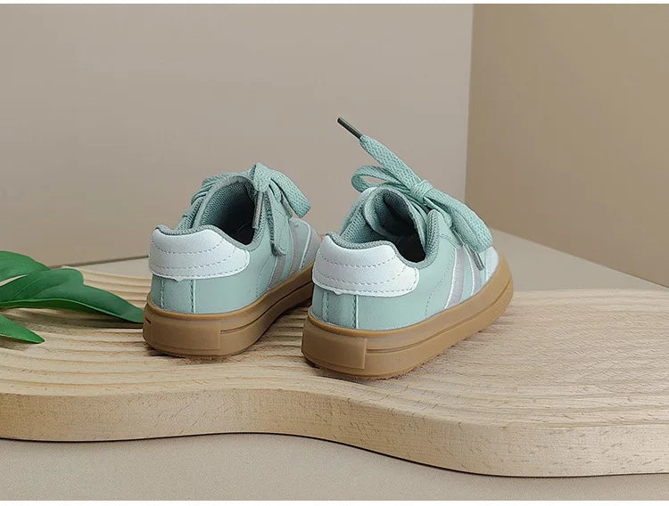 2025 New Spring Baby Shoes Leather Toddler Kids Sneakers Outdoor Boys Tennis Soft Sole Fashion Little Girls Sneakers EU 16-25