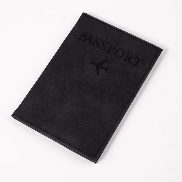 PU Leather Passport Cover For Men & Women World Map Travel Passport Case Organizer - Protective Card Holder ID Document Covers