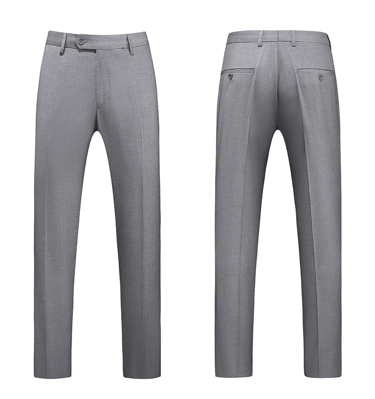 Men Dress Pants Solid Color Slim Fit Business Casual Office Wedding Formal Trousers High Quality Men Clothing Suit Pants 29-40