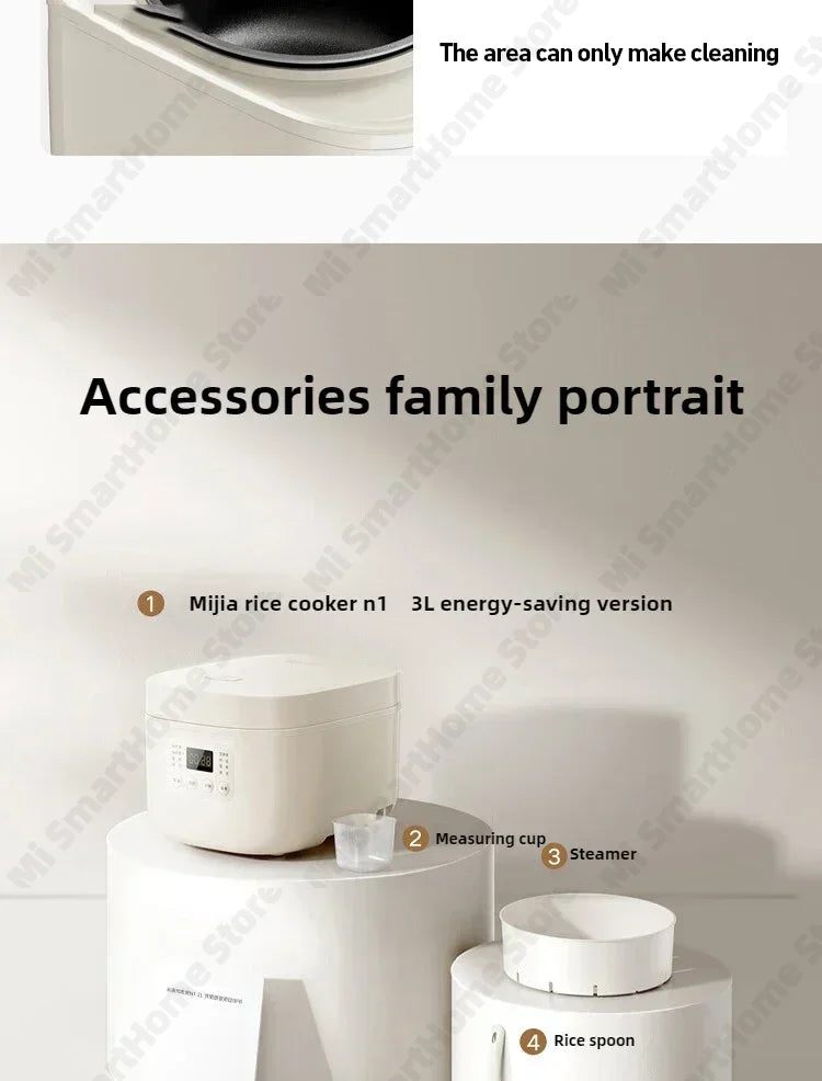 Xiaomi Mi Rice Cooker N1 3L Energy-saving Version 9 Stage Cooking Dual Engine Anti Overflow 6-Layer Composite Liner MFB13A0