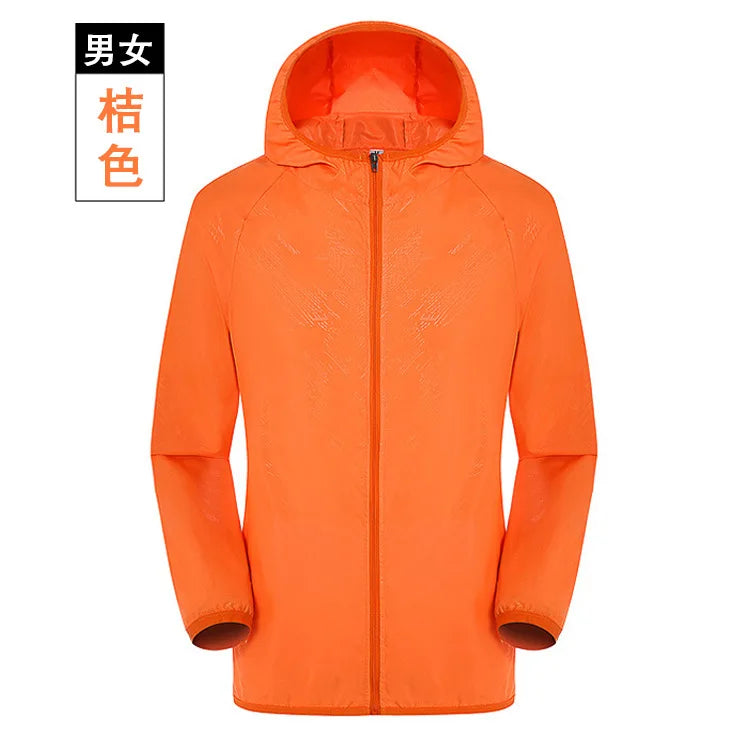 Men Women Hiking Jacket Waterproof Quick Dry Camping Hunting Clothes Sun-Protective Outdoor Sports Coat Anti UV Windbreaker