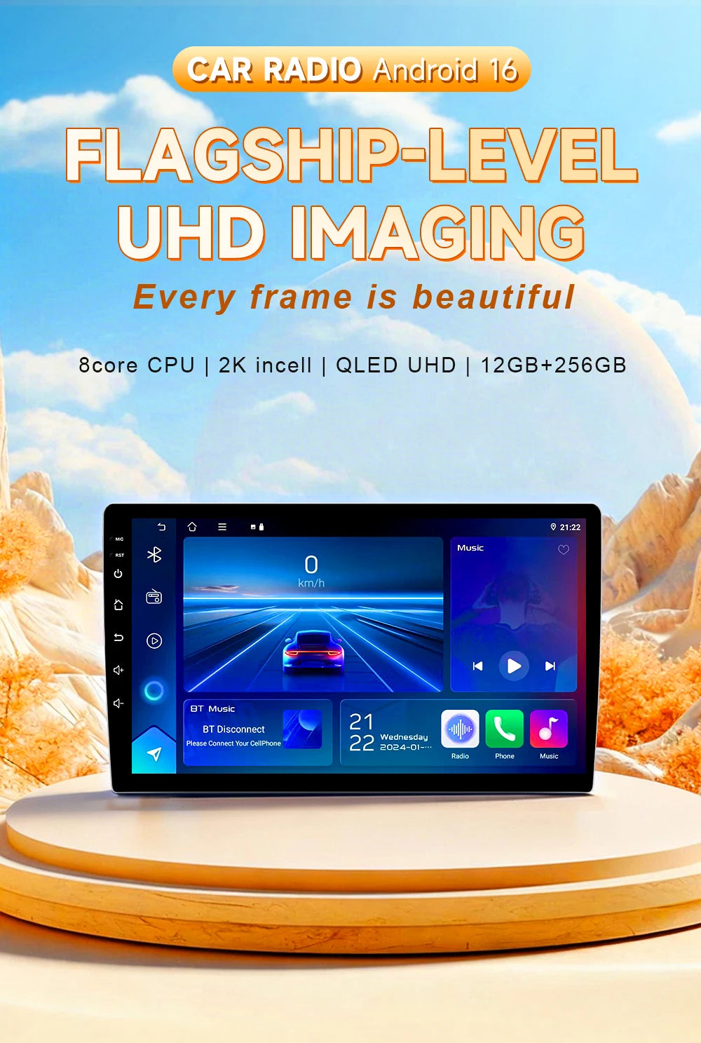 Android 16 For Chevrolet Aveo Sonic 2017-2021 Car Radio Stereo Head Unit Multimedia Video Player Mirror Link Touch Screen 2 din
