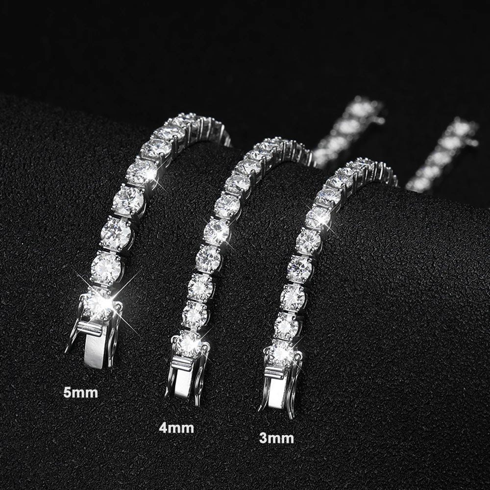 S925 Sterling Silver High Quality Fashionable  D Color VVS1 Full Moissanite Tennis Bracelet for Women Wedding Engagement Jewelry