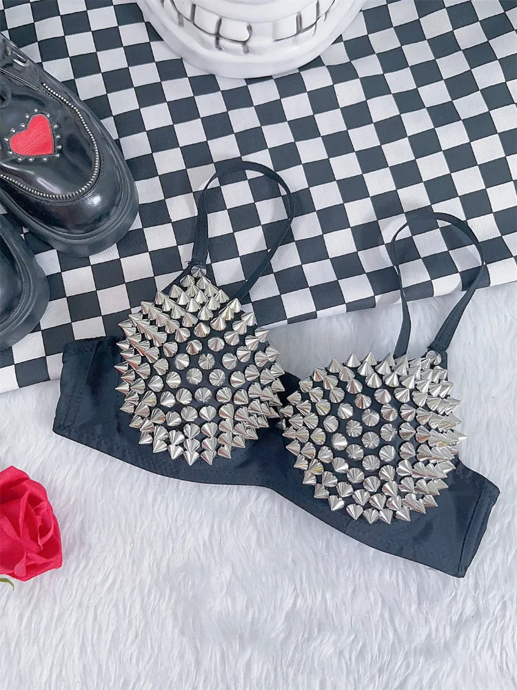 New Underwear Bras Newest Sexy Lingerie Women'S Rhinestone Cover Bra Top Silver Plunge Wire Free Bralete Fashion Sequined
