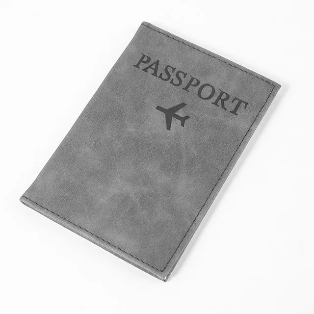 PU Leather Passport Cover For Men & Women World Map Travel Passport Case Organizer - Protective Card Holder ID Document Covers