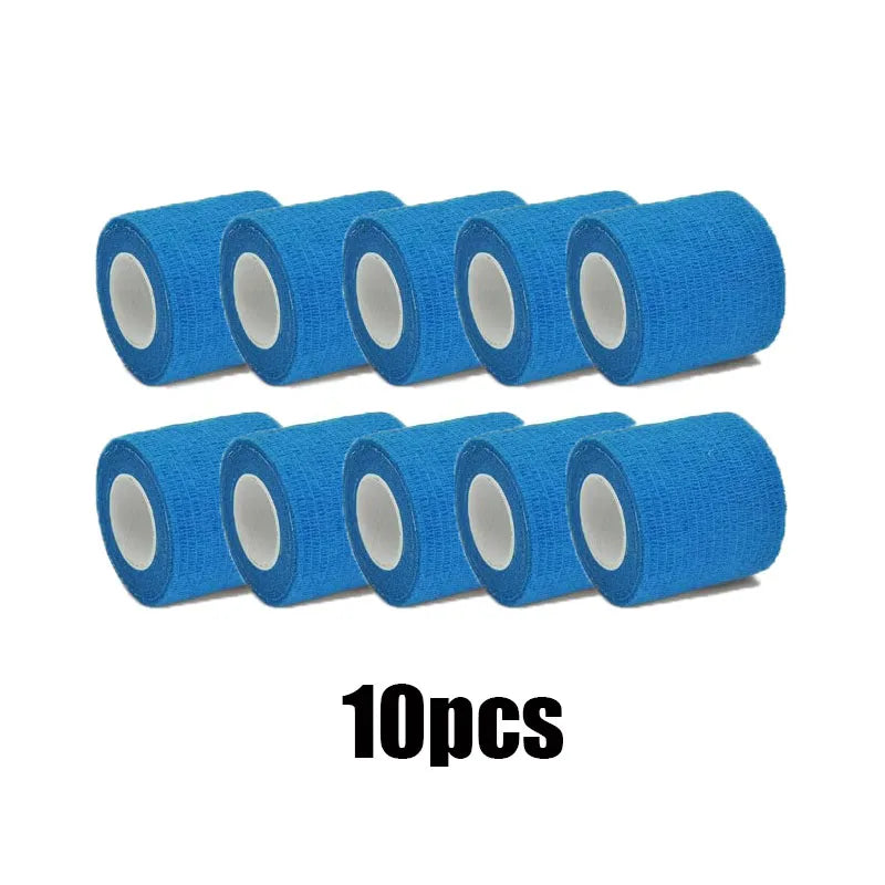 6/10/12pcs First Aid Self Adhesive Cohesive Elasticity Bandages Sports Tape For Wrist Ankle Sprains & Swelling Tattoo Cover