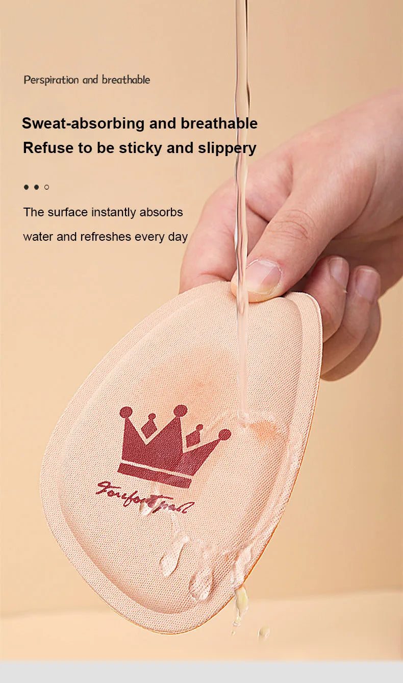 Women Forefoot Pad Pain Relief Insert Half Size Insoles Non-slip Cushion Shoe Breathable Sweat Absorbing Foot Pads for Shoes