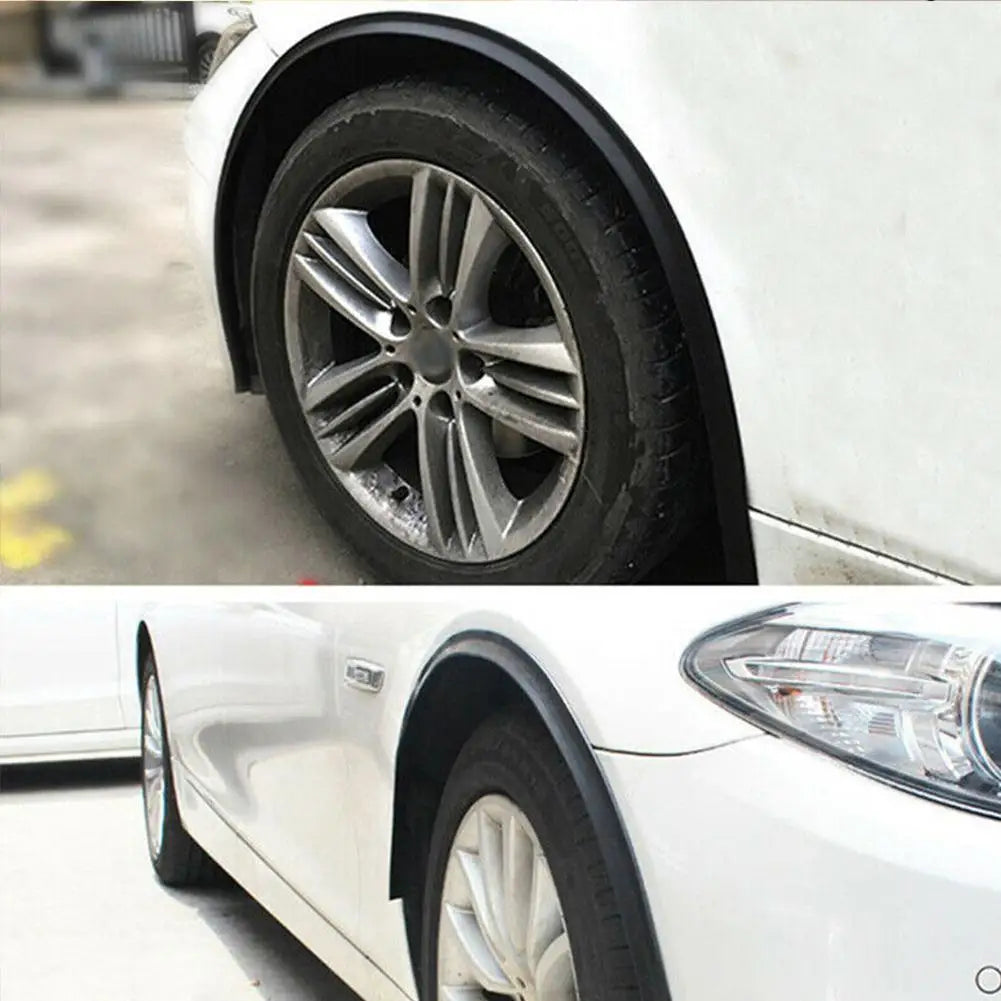 Car Splash Guard Fender Flare Extension Wheel Eyebrow Moulding Trim Wheel Arch Strip Extenders Trim Strip Stick out Edge SUV