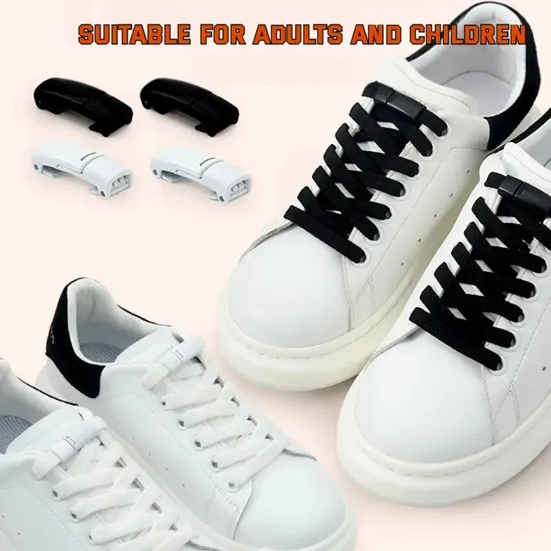 Magnetic Lock Shoe Laces without Ties Elastic Laces Sneakers Kids Adult 8MM Widened Flat No Tie Shoelaces for Shoes Accessories
