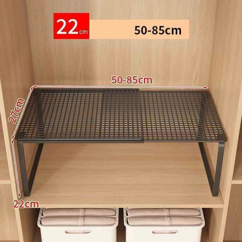 1pc Wardrobe Scalable Layered Partition Board Stackable Large-capacity Shelf Shoe Cabinet Sorting Board Wardrobe Organizer