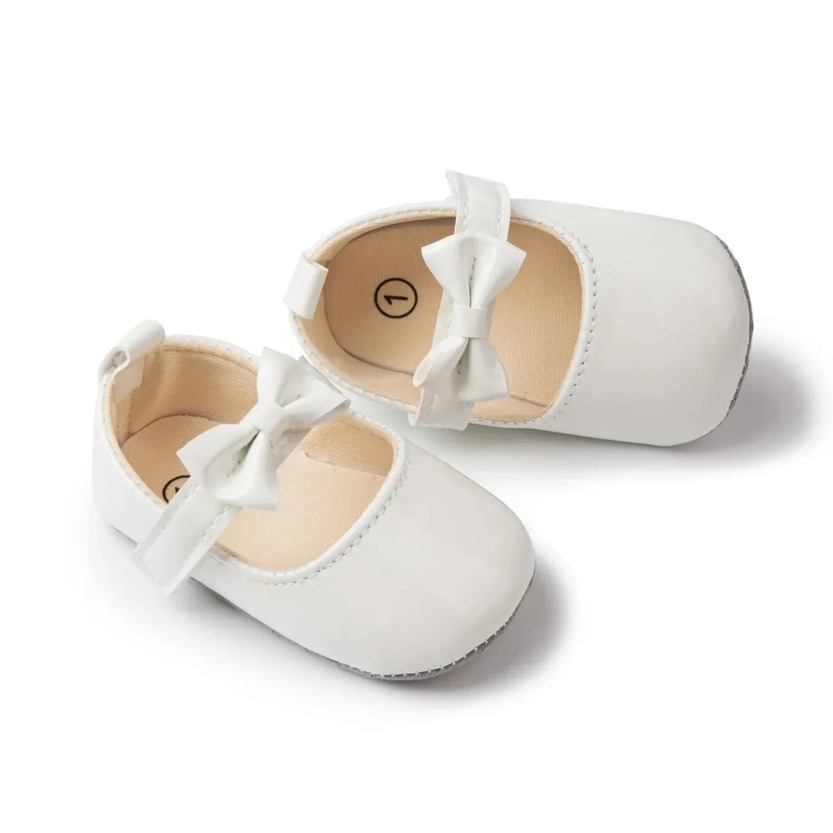Meckior Baby Girls Shoes Bowknot Princess Dress Shoes PU Anti-slip Soft Sole Infant First Walkers Newborn Crib Baby Shoes
