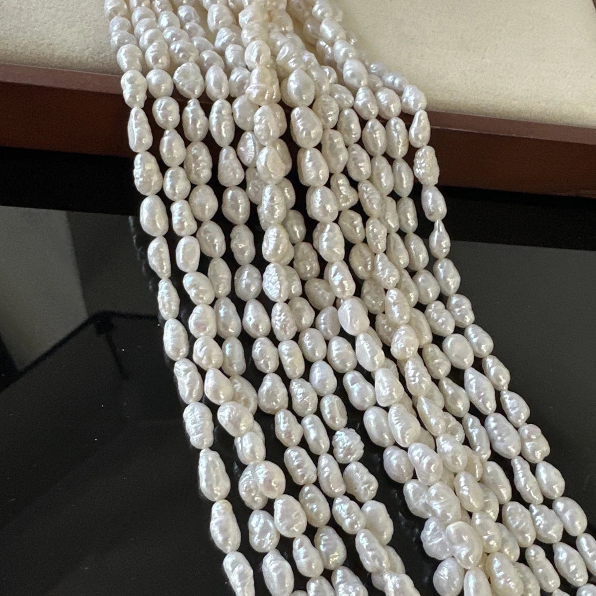 A 4.5-5.5mm Irregular Baroque Natural Freshwater Pearls Semi-Finished Beads for Jewelry Making DIY Necklace Bracelet Accessories