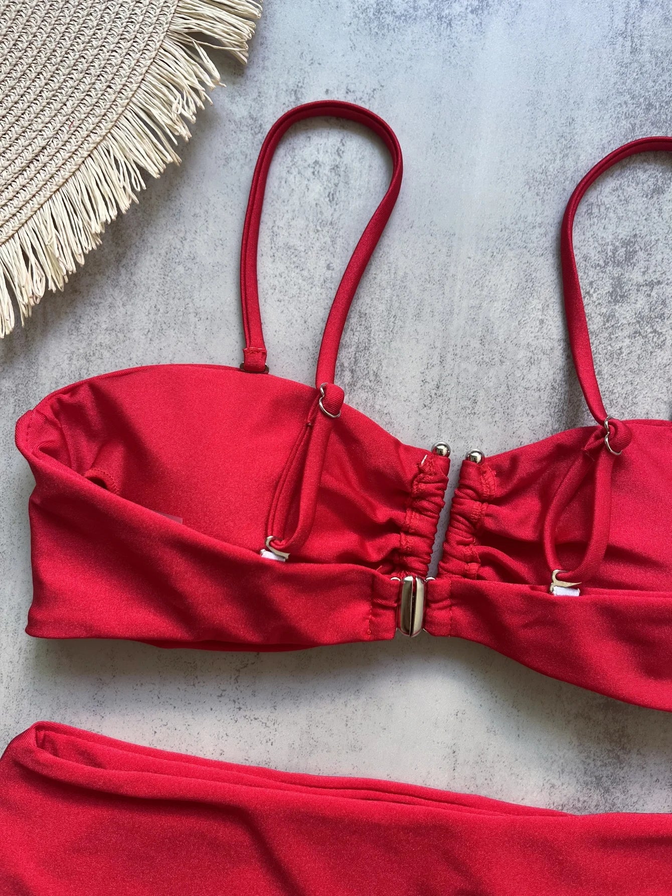 Bandeau Bikini Push Up Women Swimsuits 2026 Sexy Female Swimwear Brazilian Bikini Set Thong Biquini Swim Suits Solid Beachwear