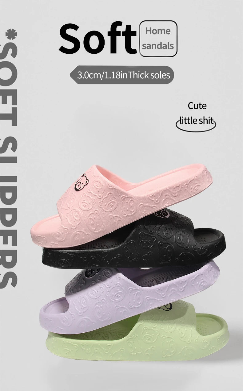 Non-Slip Slippers for Women Outdoor Wear 2024 New Indoor Home Sandals Female Summer Eva