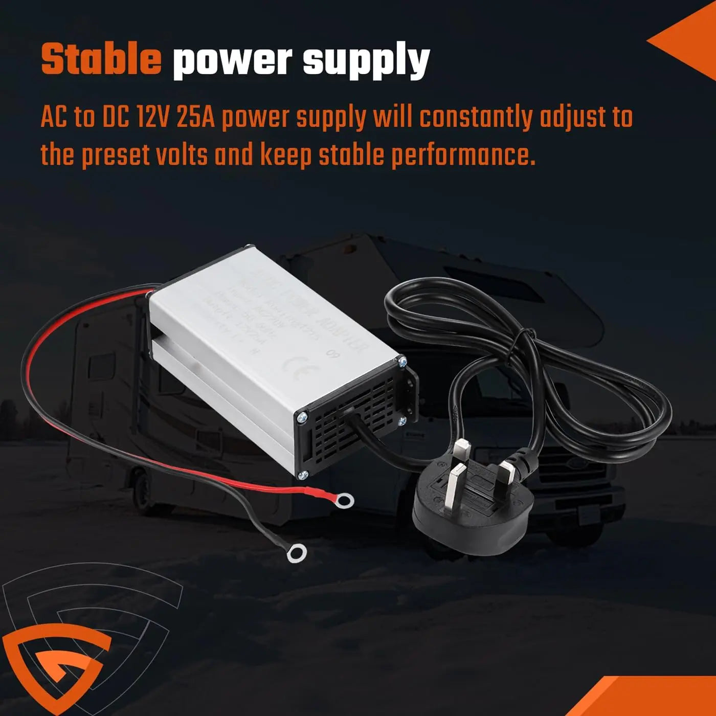 EU/UK Plug Power Converter 230V to 12V Adapter for Diesel Air Heater For 5KW 8KW Suitable for Household Electrical Outlets