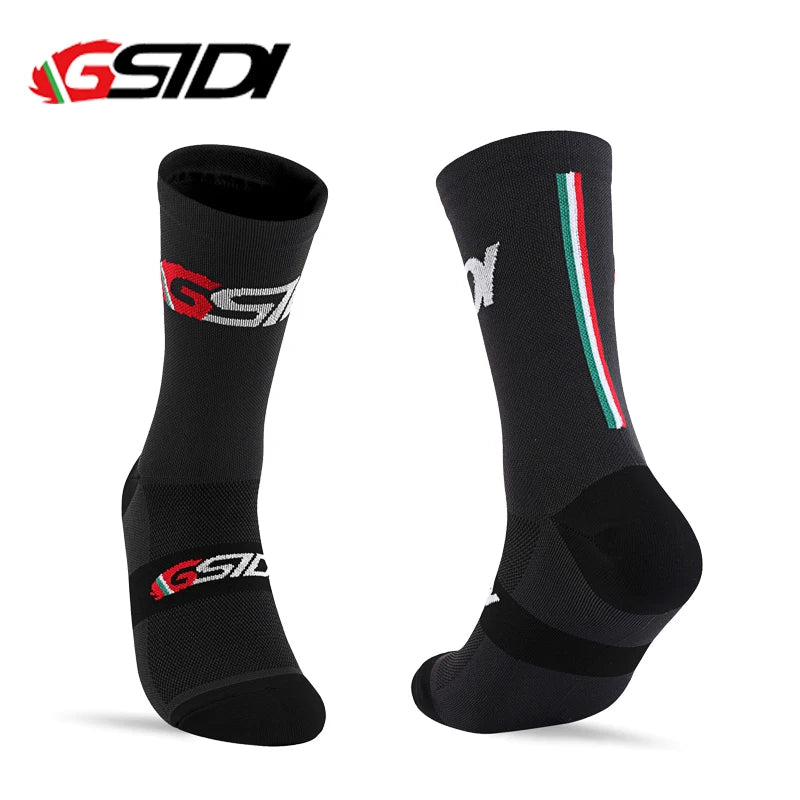GSTDI New Cycling Socks High Quality Compression Men  Bike Outdoor Women Running Professional Sports Running