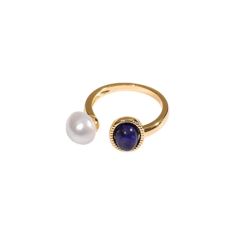 925 Sterling Silver Metal Flower Shell Geometric Rings For Women French Retro Romantic Open Thai