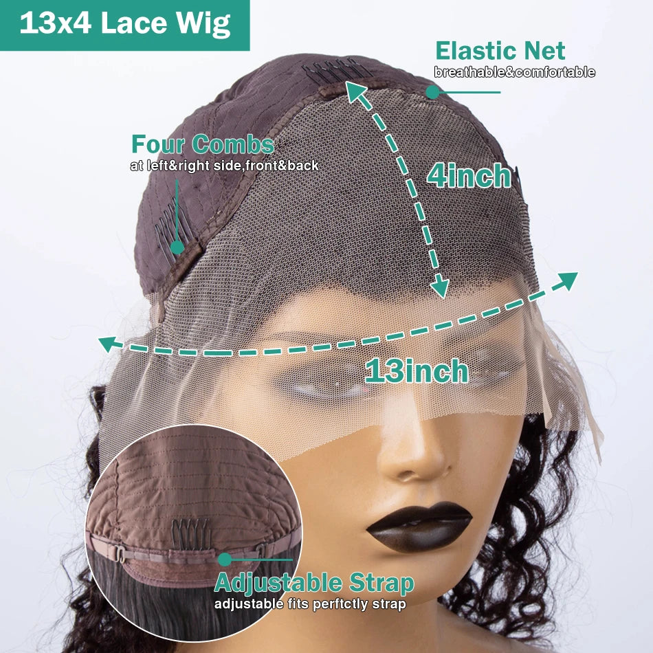 HD 40 Inches 250% 5x5 Glueless Ready To Wear Closure Burmese Remy Human Hair 13x6 Lace Front Human Hair Wigs Transparent Body Wave 13x4 Lace Frontal Wig