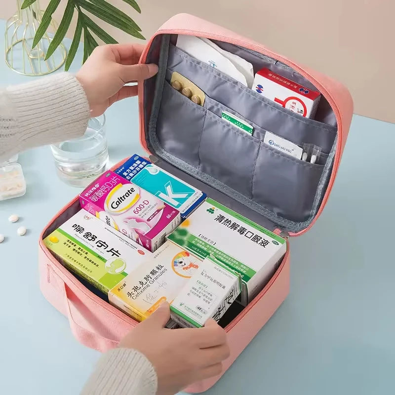 Medical Emergency Kit Portable Medicine Storage Organizers Large Capacity Storage Bag Household Storage Organization