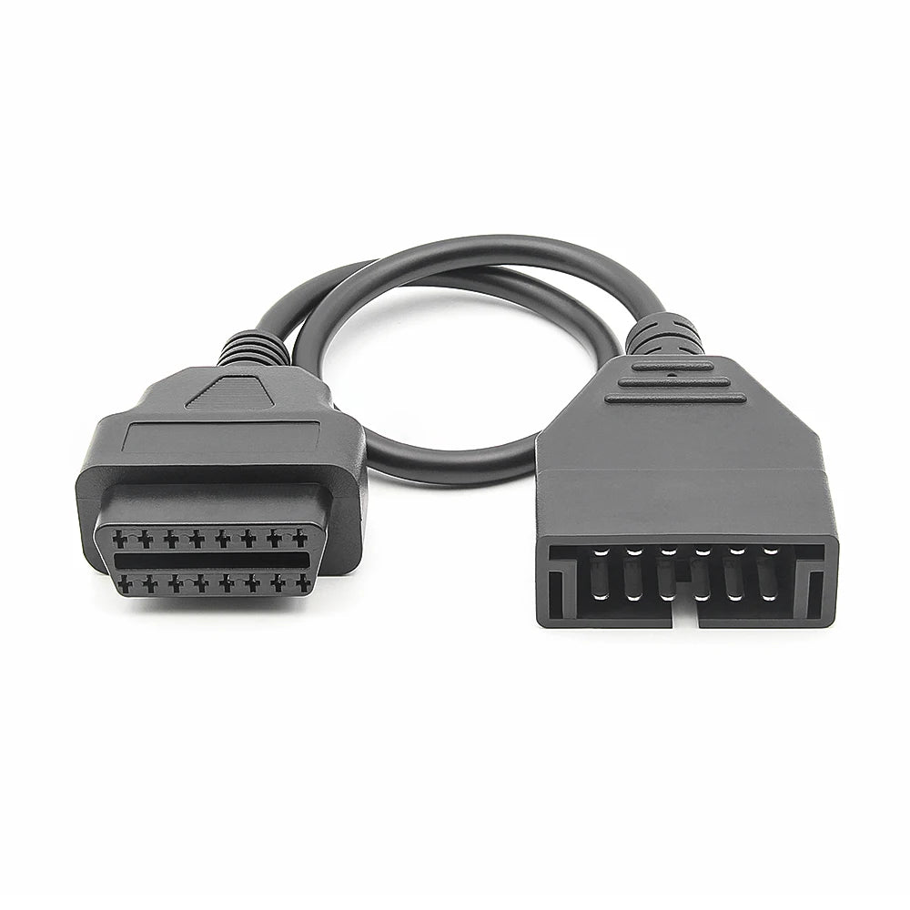 For GM 12Pin OBD2 To 16 Pin OBD 2 Extension Cable High Quality ELM327 Connector Adapter Car Diagnostic Scanner Auto Tool For G-M
