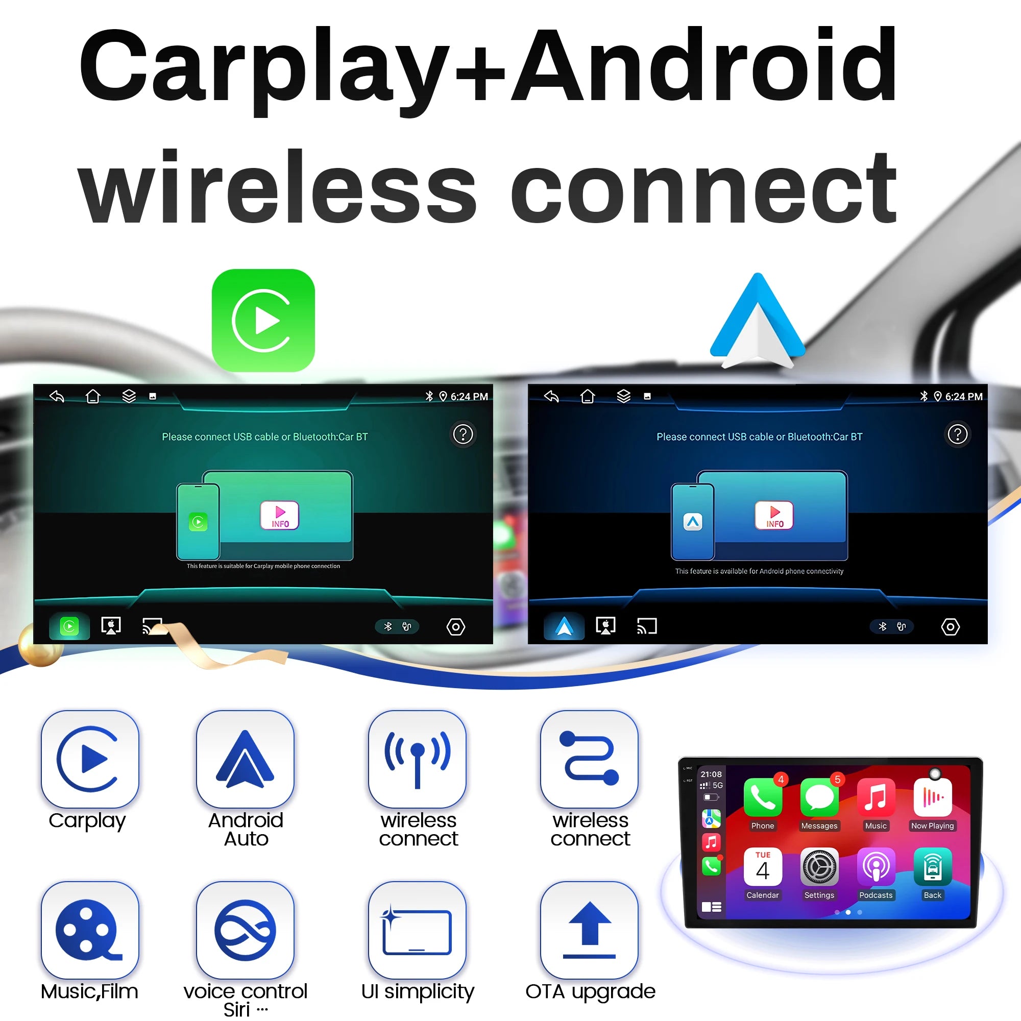 9 inch For Mazda 323 BJ 2000-2003 Car Radio Android 16  Multimedia Navigation Head Unit BT Carplay 2K QLED Screen