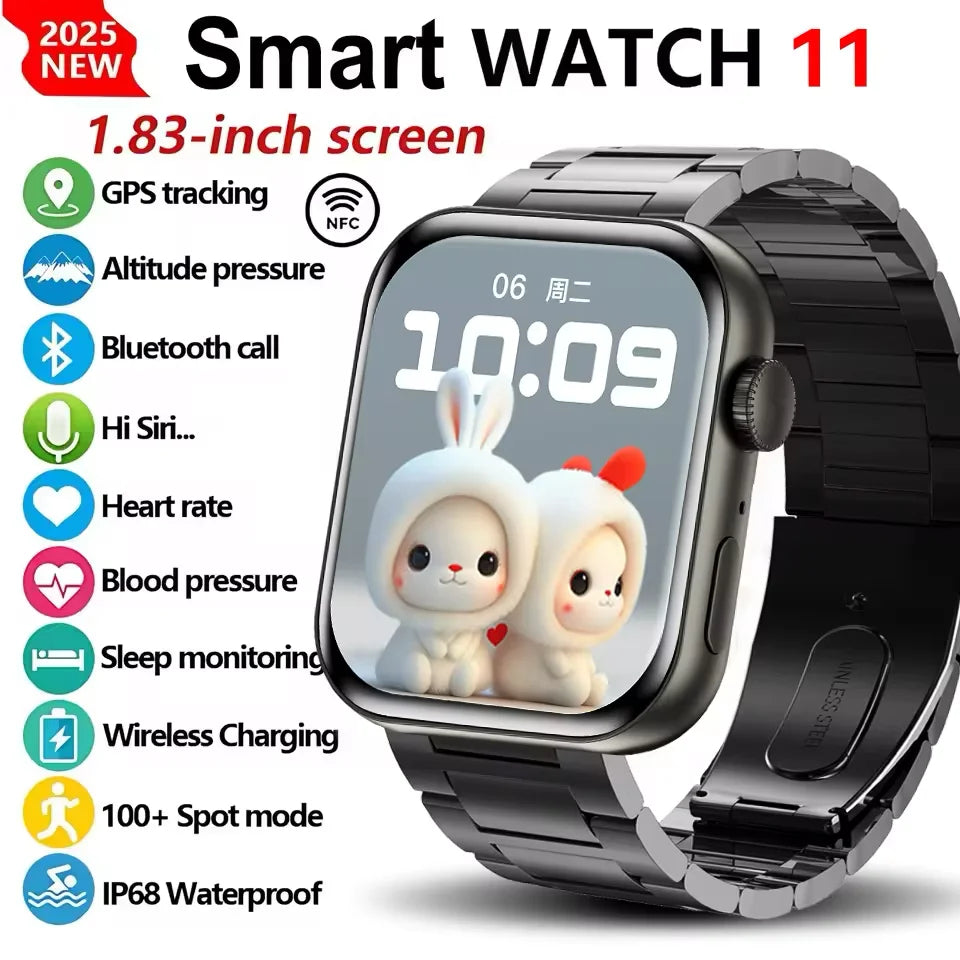 Watch 11 Smart Watch Men Body Temperature BT Call NFC Always on Display GPS Sport Watches Women DT Smartwatch For Apple Android