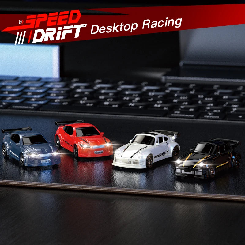 KF20 1/64 High Speed Drift RC Car 2.4G 4WD Remote Control Desktop Mini GTR Racing Model Cars for Boys Kids Toy Gift