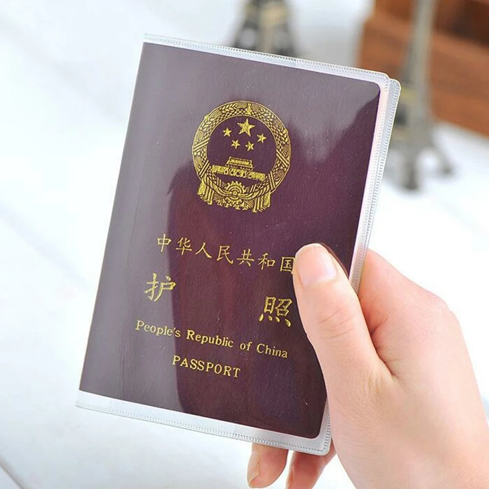【Hot sales】1-4PCS Passport Protective Cover Transparent Frosted, PVC Material Waterproof Document Case