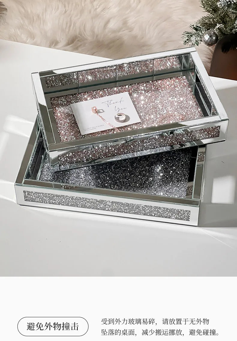 Luxury-inspired desktop skincare organizer, vanity perfume tray, and key holder