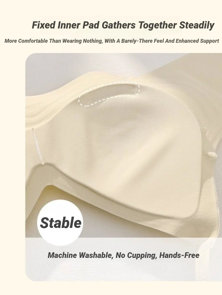 Small Breast Seamless Bra Women'S Push-Up Comfortable Non-Underwire Soft Support Closed Underwear For Women With Breasts No Rims