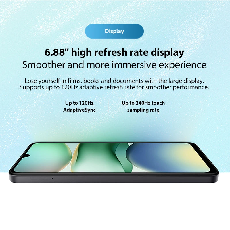 Redmi A5 Global Version UNISOC T7250 Processor 6.88" Large Screen Display Supports 15W Fast Charging 32MP Main Camera Xiaomi