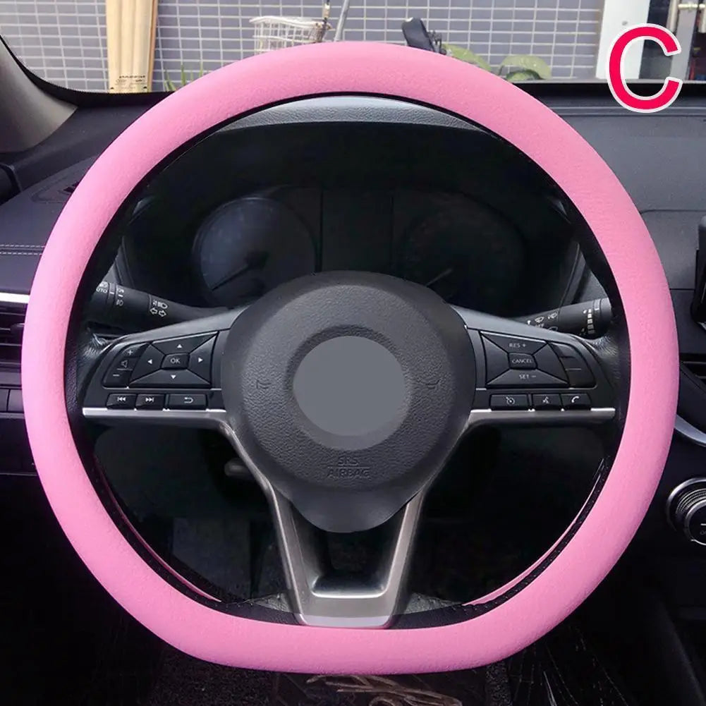 19 Color Car Silicone Steering Wheel Cover For Summer Fashion Sweat Absorbent Non-slip Handle Cover General DIY Parts