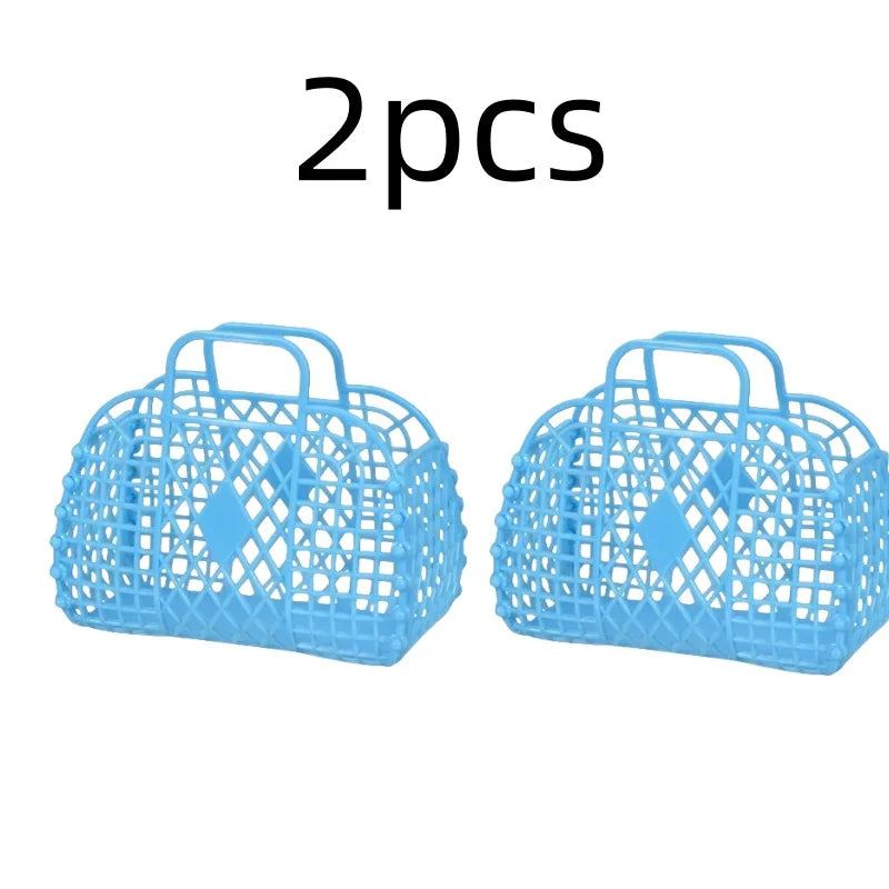 Detachable Shower Plastic Bath Bathroom Hollow Wash Storage Shopping Basket Home Storage Organization