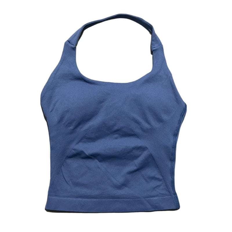 Women Sports Yoga Vest Running Gym Top Fitness Quick-Dry Workout Vest High Elastic Yoga Tank Top Gym Seamless Workout Sports Bra