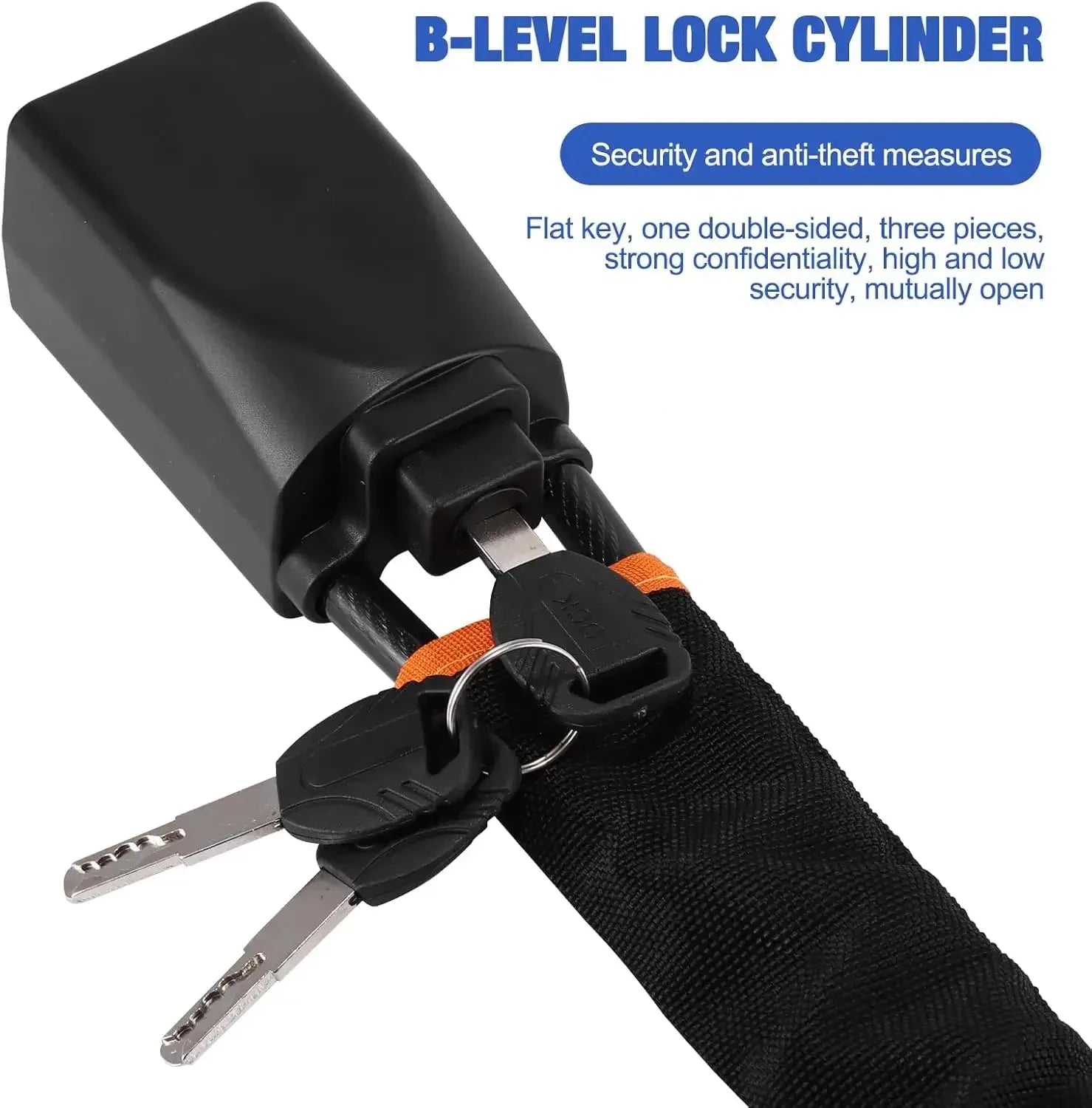 Car Steering Wheel Lock Anti-theft Steel Cable Security Device Universal Fit for Vehicles Prevent Theft Durable Security Rope