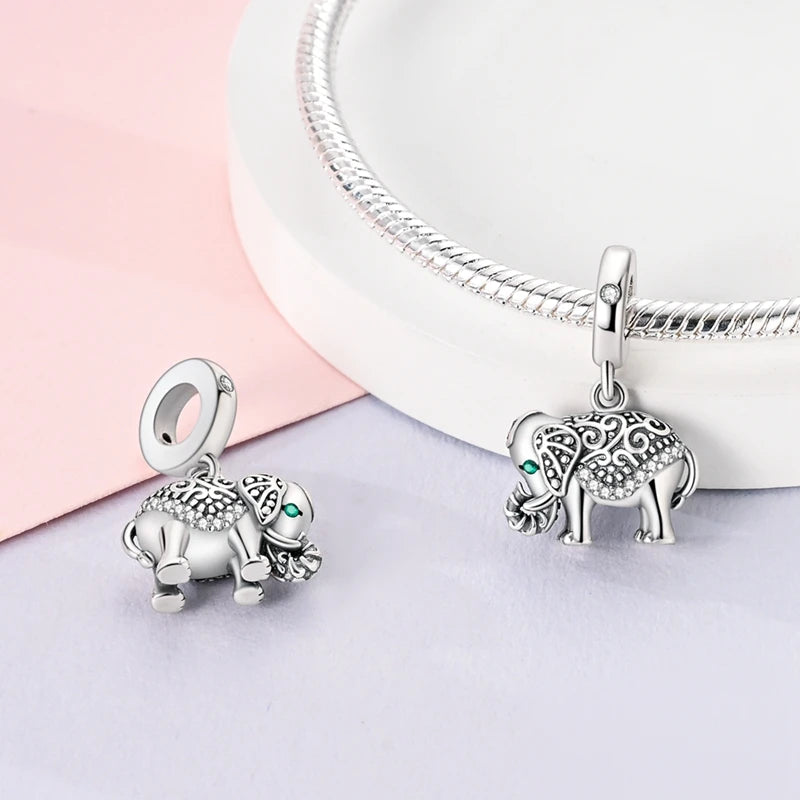 925 Sterling Silver Charms Beads Pendant Tree of Life Dog Elephant Love Heart Charm Fit Original Bracelet DIY Women Jewelry Gift