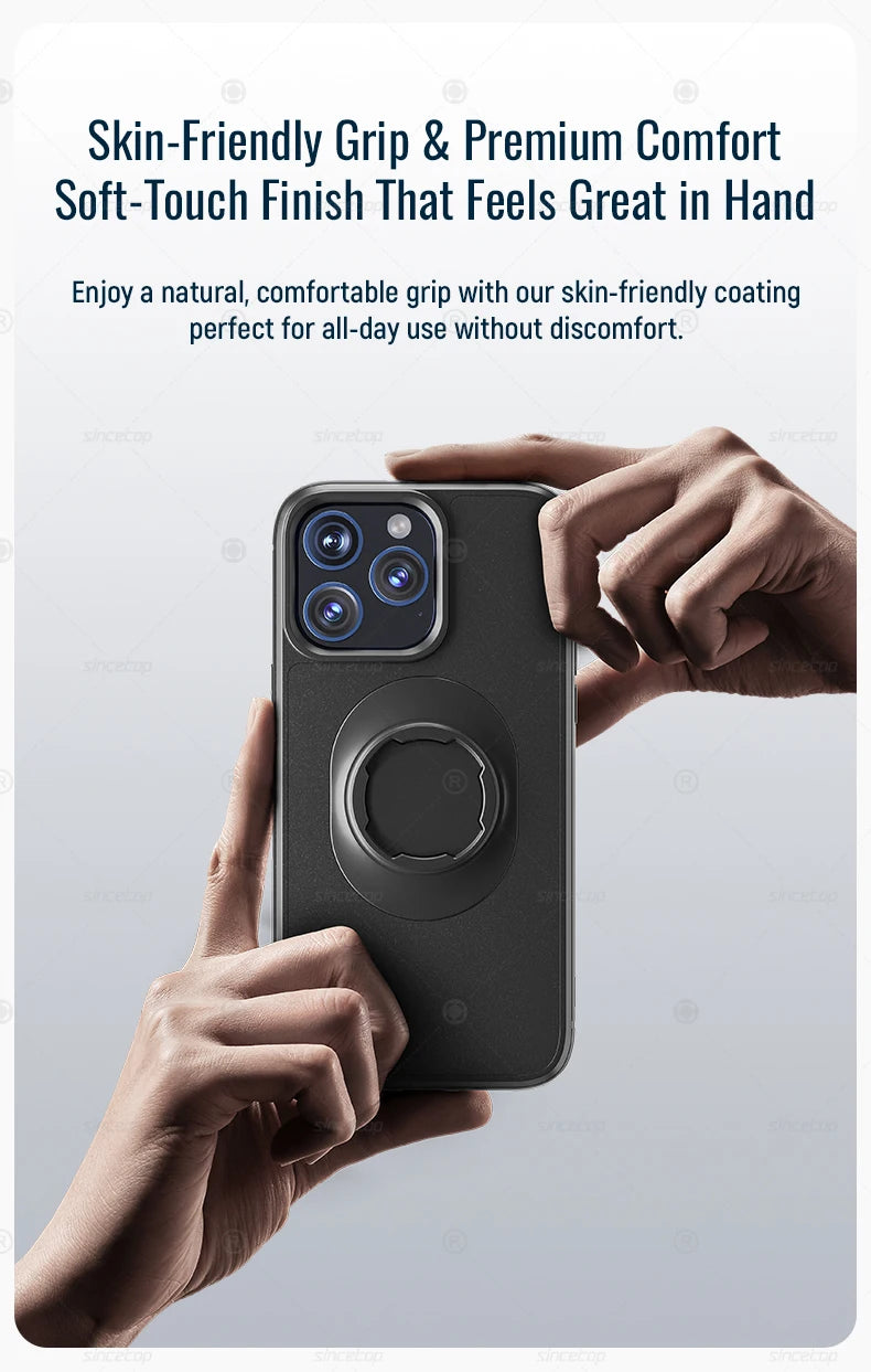 Shockproof Case for iPhone 17/16/15/14/13/12/11Pro Max Quad-Style Motorbike / Bicycle Phone Holder/Car Mount with Lock-in Design