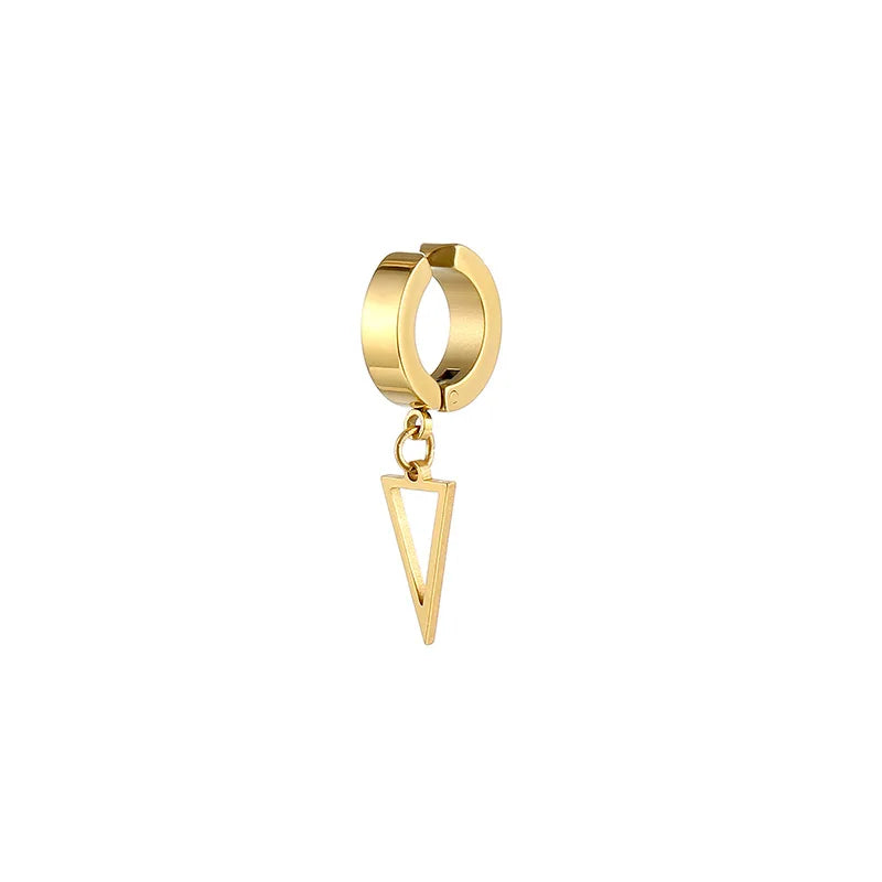 Trendy Cold Wind Black Triangle Ear Cuff Without Piercing, Hip Hop Temperament Viral Cartilage Ear Jewelry For All Genders