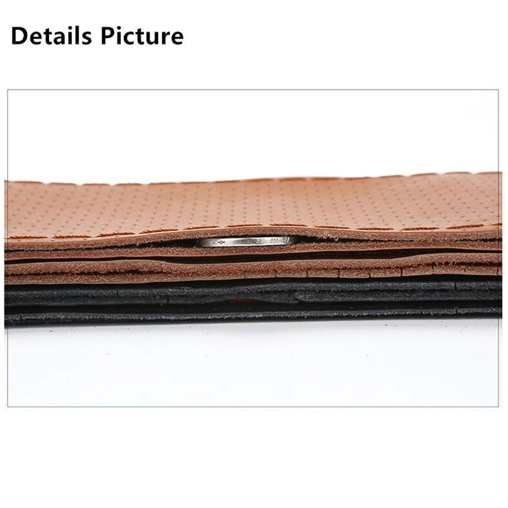 Universal Braid Steering Wheel Cover 38cm Leather Hand Sewing Steering Wheel Cover Genuine Cowhide Leather with Needles Thread